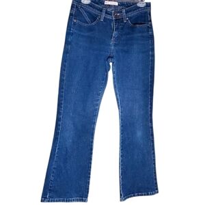 Lee Jeans Midrise Bootcut Dark Blue Wash Jeans Size 4 Petite
